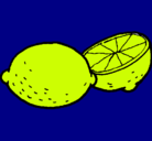 Dibujo limón pintado por marco