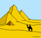 Dibujo Paisaje con pirámides pintado por alixa12
