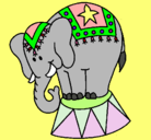 Dibujo Elefante actuando pintado por ploffolofomofo