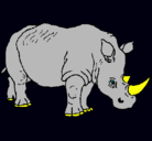 Dibujo Rinoceronte pintado por benat