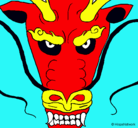 Dibujo Cabeza de dragón pintado por hilia-andy