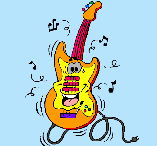 Dibujo Guitarra eléctrica pintado por paloma
