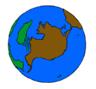 Dibujo Planeta Tierra pintado por blas56