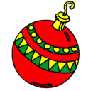 Dibujo Bola de navidad pintado por lala