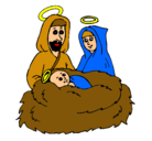 Dibujo Natividad pintado por orilinda