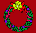Dibujo Corona de navidad pintado por ABILENE