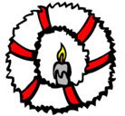 Dibujo Corona de navidad II pintado por jumabe