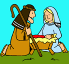 Dibujo Adoran al niño Jesús pintado por Tamii