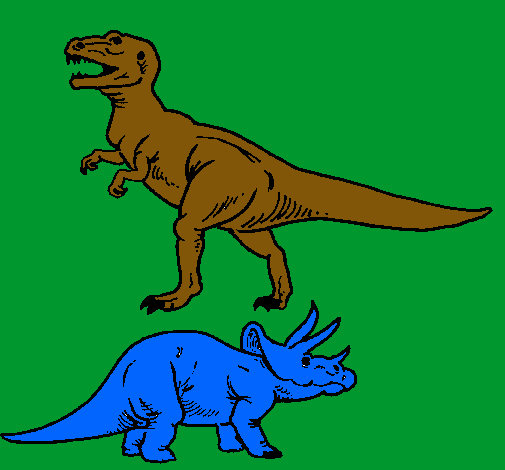 Triceratops y tiranosaurios rex