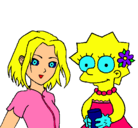 Dibujo Sakura y Lisa pintado por AILITA