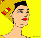 Dibujo Busto de Nefertiti pintado por valita