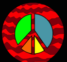 Dibujo Símbolo de la paz pintado por  2002