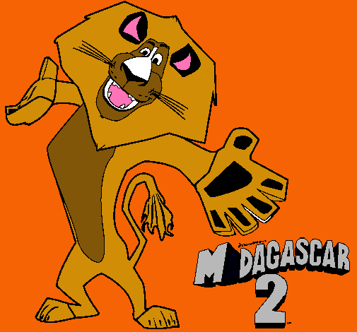 Dibujo Madagascar 2 Alex 2 pintado por ylona