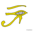 Dibujo Ojo Horus pintado por piti