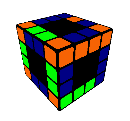 Dibujo Cubo de Rubik pintado por mbdonzella