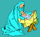 Dibujo Nacimiento del niño Jesús pintado por ahmm