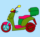 Dibujo Ciclomotor pintado por motopin
