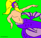 Dibujo Poseidón pintado por amalia