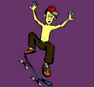Dibujo Skater pintado por poncho665