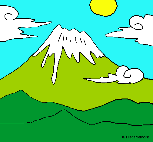 Dibujo de Monte Fuji para colorear  Dibujos para colorear imprimir gratis