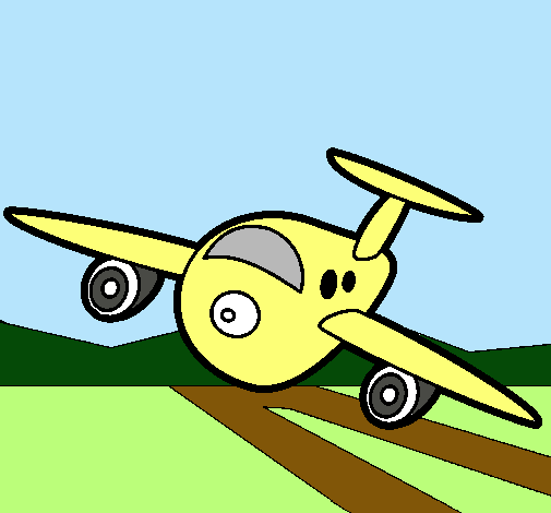 Avión aterrizando