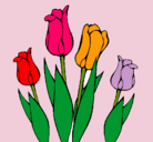 Dibujo Tulipanes pintado por karly89