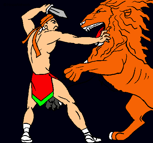 Gladiador contra león