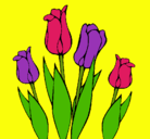 Dibujo Tulipanes pintado por ami578