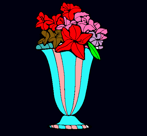 Dibujo Jarrón de flores pintado por Aneii12