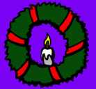 Dibujo Corona de navidad II pintado por aifos