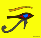 Dibujo Ojo Horus pintado por remexos