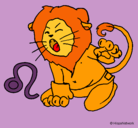 Dibujo Leo pintado por leon 