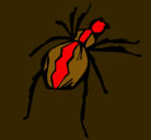Dibujo Araña viuda negra pintado por axel
