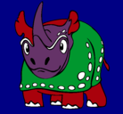 Dibujo Rinoceronte pintado por NESTOR