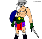 Dibujo Gladiador pintado por akflcbkvgcjcg