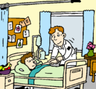 Dibujo Niño hospitalizado pintado por diegil