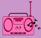 Dibujo Radio cassette 2 pintado por barbie2002