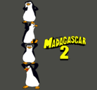 Dibujo Madagascar 2 Pingüinos pintado por marcos