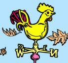 Dibujo Veletas y gallo pintado por ANALIA