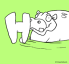 Dibujo Hipopótamo pintado por LALIH