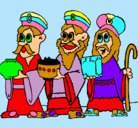 Dibujo Los Reyes Magos pintado por pabl