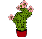 Dibujo Flores de cactus pintado por rodilo