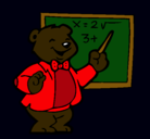 Dibujo Profesor oso pintado por ylenia