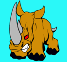 Dibujo Rinoceronte II pintado por jocsan