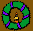 Dibujo Corona de navidad II pintado por madi