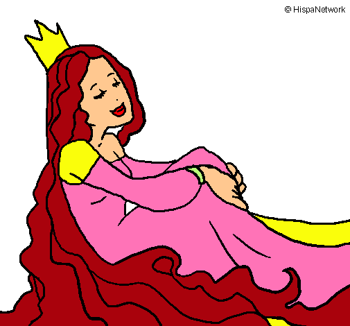 Dibujo Princesa relajada pintado por Soucken