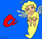 Dibujo Ángel pintado por lauri