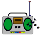 Dibujo Radio cassette 2 pintado por alsanto