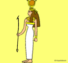 Dibujo Hathor pintado por vanecolps