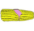 Dibujo Mazorca de maíz pintado por iuououioou